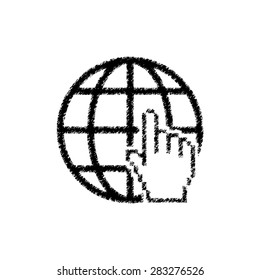 Internet  - black vector icon