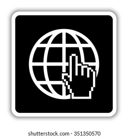 Internet - black vector icon