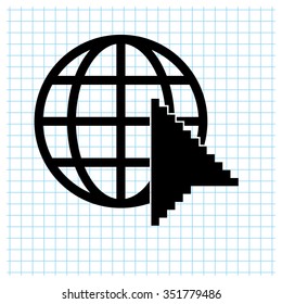 Internet - black vector icon