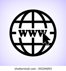 Internet  - black vector icon