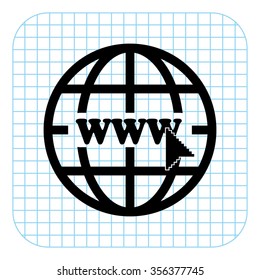 Internet - black  vector icon