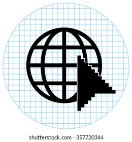 Internet -  black vector icon