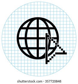 Internet -  black vector icon