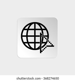 Internet -  black vector icon