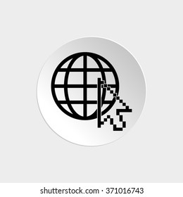 Internet  - black vector icon