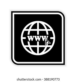 Internet  - black vector icon