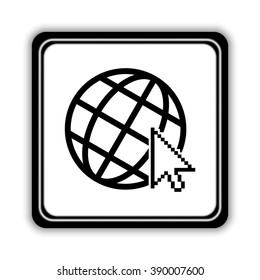 Internet  - black vector icon