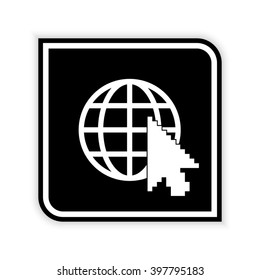 Internet  - black vector icon