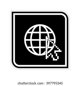 Internet -  black vector icon
