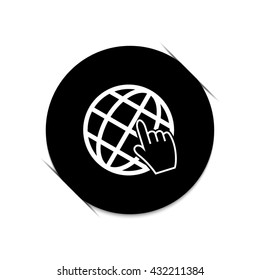 Internet  - black vector icon