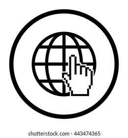 Internet  - black vector icon