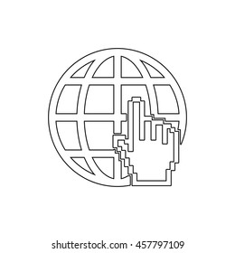 Internet  - black vector icon