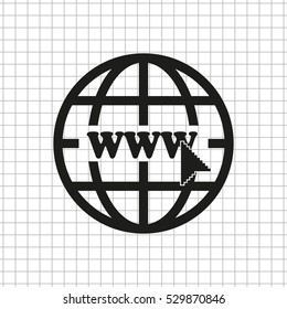 Internet -  black vector icon