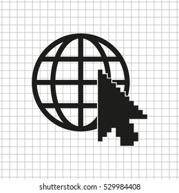 Internet  - black vector icon