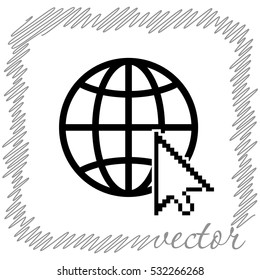 Internet  black  vector icon