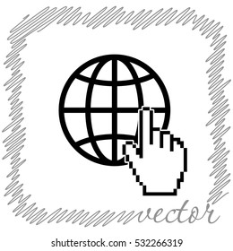 Internet  black  vector  icon