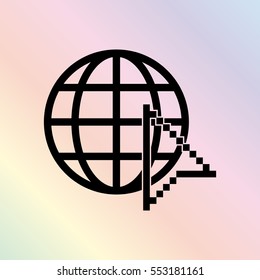 Internet  - black vector icon
