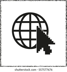 Internet  - black vector icon