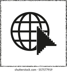 Internet  -  black vector icon