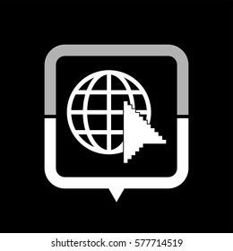 Internet  - black vector icon