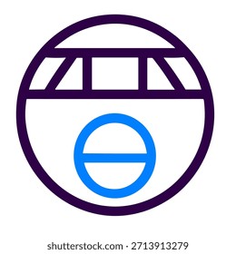 Internet block icon. An linear vector illustration of internet block isolated on white background.