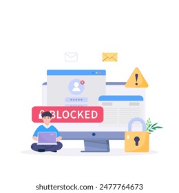 Internet blocking symbolic composition with user stopping email harassment with big lock 