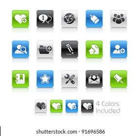 Internet & Blog Buttons  / The file Includes 4 color versions in different layers.