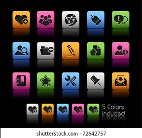 Internet & Blog Icons // Color Box -------It includes 5 color versions for each icon in different layers ---------