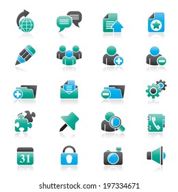 Internet blog icons - vector icon set