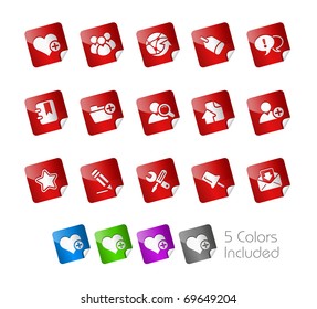 Internet & Blog // Stickers Series -------It includes 5 color versions for each icon in different layers ---------