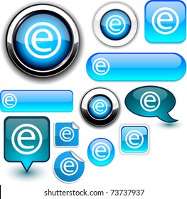 Internet blue signs.