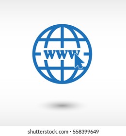 Internet -  blue vector icon
