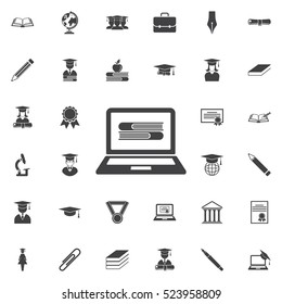 Internet book icon. Education set of icons