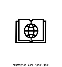 internet, book icon. Simple thin line, outline vector of Book icons for UI and UX, website or mobile application