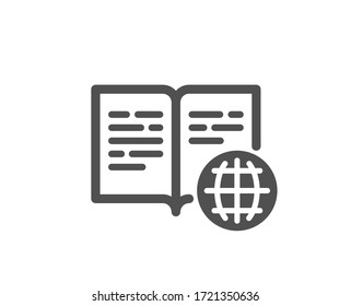 Internet book icon. Web document sign. Office note symbol. Classic flat style. Quality design element. Simple internet book icon. Vector