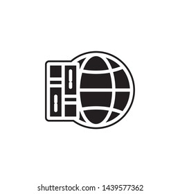 internet, books icon. Simple glyph, flat vector of Book icons for UI and UX, website or mobile application
