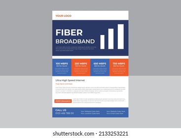Internet Broadband Promotion Flyer, Broadband Internet Flyer Template. high speed internet flyer leaflet poster design, Broadband Internet poster template