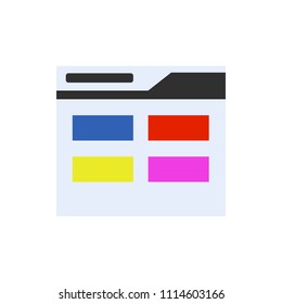 Internet browser colored icon on white background