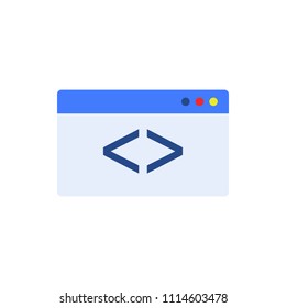 Internet browser colored icon on white background