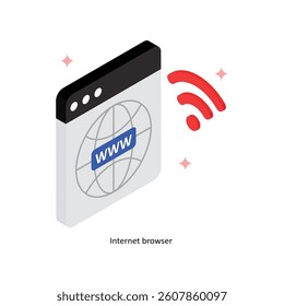Internet browser Concept isometric Style Illustrations. Eps 10 File