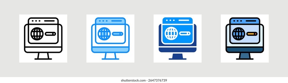 Internet Browser Icon Collection Set Multiple Style