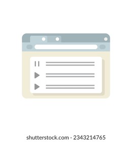Internet browser icon flat vector. Computer window. Frame interface isolated