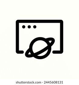 Internet, ícono del navegador, ícono aislado en fondo claro, perfecto para Sitio web, blog, logotipo, Diseño gráfico, redes sociales, UI, App móvil