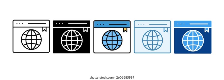 Internet Browser Icon Set Multiple Style Collection