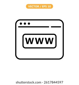Internet Browser Icon Vector Illustration
