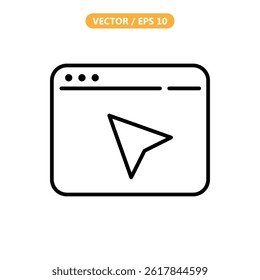 Internet Browser Icon Vector Illustration

