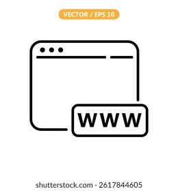 Internet Browser Icon Vector Illustration
