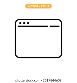 Internet Browser Icon Vector Illustration
