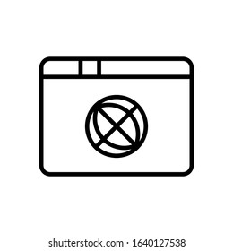 internet browser line art vector icon - ui icon vector