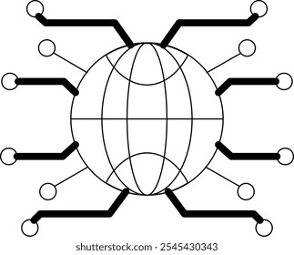Internet Browser Line Vector Icon Design